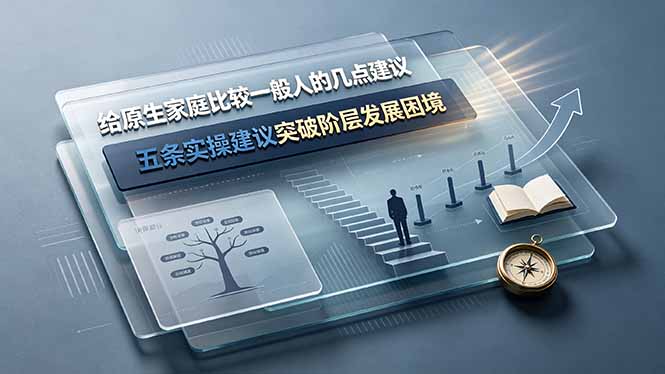付费文章：给原生家庭比较一般人的几点建议，五条实操建议突破阶层发展困境-800资源网
