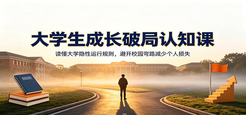 大学生成长破局认知课:读懂大学隐性运行规则,避开校园弯路减少个人损失-800资源网