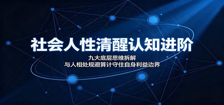 社会人性清醒认知进阶：九大底层思维拆解，与人相处规避算计守住自身利益边界-800资源网