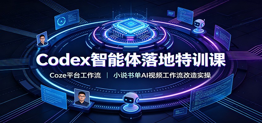 Codex智能体落地特训课:Coze平台工作流,小说书单AI视频工作流改造实操-800资源网
