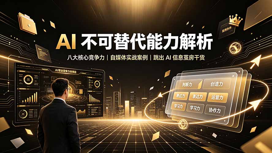付费文章：AI 不可替代能力解析▸八大核心竞争力｜自媒体实战案例｜跳出 AI 信息茧房干货-800资源网