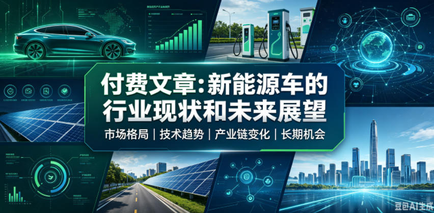 付费文章:新能原车的行业现状和未来展望-800资源网