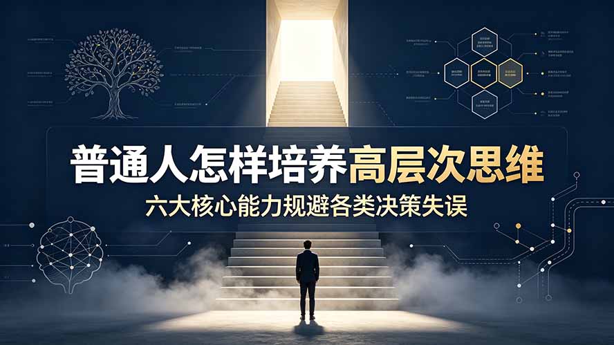 付费文章：普通人怎样培养高层次思维，六大核心能力规避各类决策失误-800资源网
