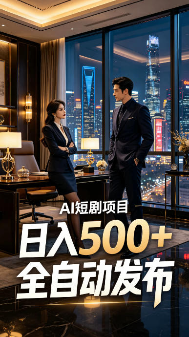 快手AI短剧自动发布,矩阵批量运营变现,轻资产副业项目,日入500+-800资源网