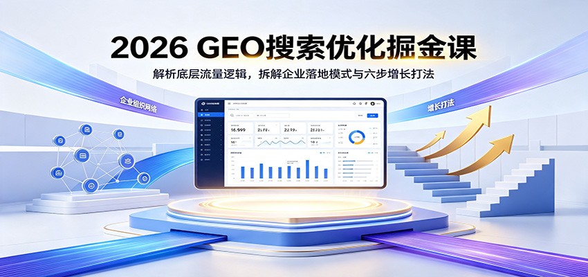 2026 GEO搜索优化掘金课：解析底层流量逻辑，拆解企业落地模式与六步增长打法-800资源网