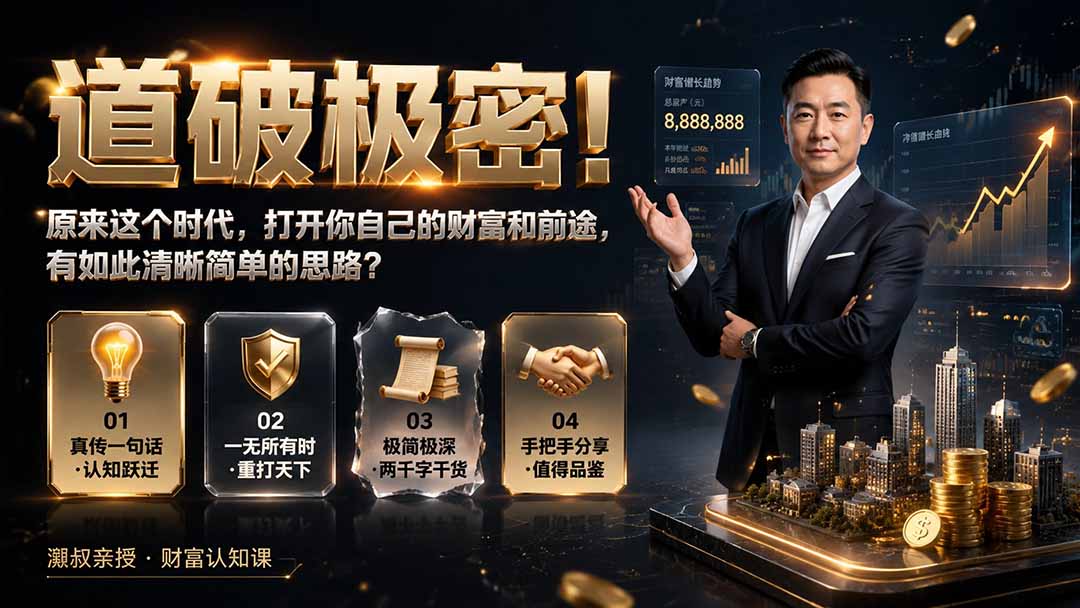 付费文章:道破极密!原来这个时代,打开你自己的财富和前途,有如此清晰简单的思路?-800资源网