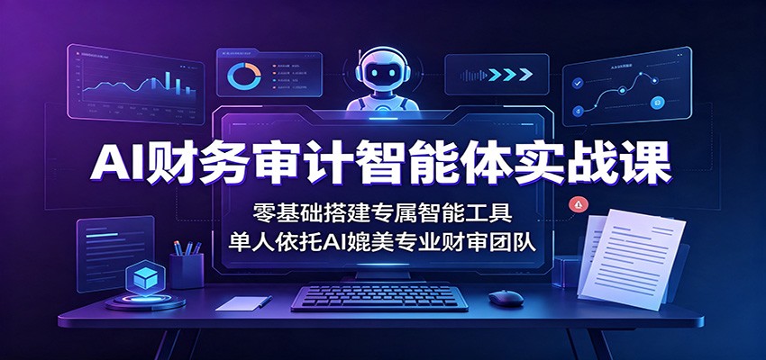 AI财务审计智能体实战课:零基础搭建专属智能工具,单人依托AI媲美专业财审团队-800资源网
