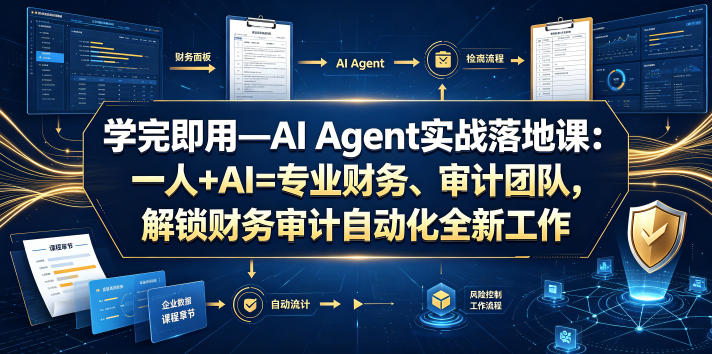 学完即用—AI Agent实战落地课:一人+AI=专业财务、审计团队,解锁财务审计自动化全新工作模式(更新0804)-800资源网