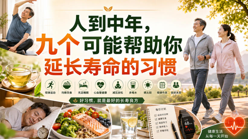 付费文章:人到中年,九个可能帮助你延长寿命的习惯-800资源网