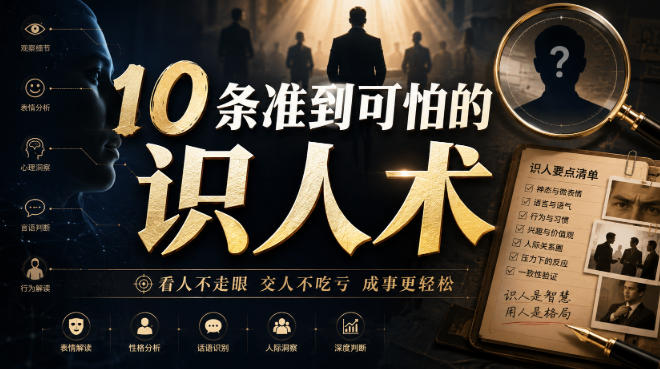 付费文章:10条准到可怕的识人术-800资源网