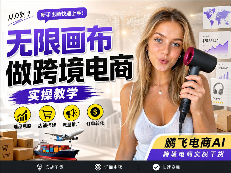 【跨境电商必备】AI无线画布制作商品宣传视频,四步搞定,无线画布工作流,操作简单好上手-800资源网