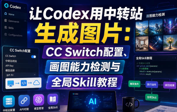 让Codex用中转站生成图片:CC Switch配置、画图能力检测与全局Skill教程-800资源网