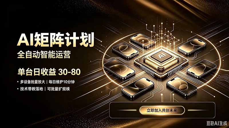 AI智能对话,矩阵规模化创业,全程技术扶持,长久稳定,日入800+-800资源网