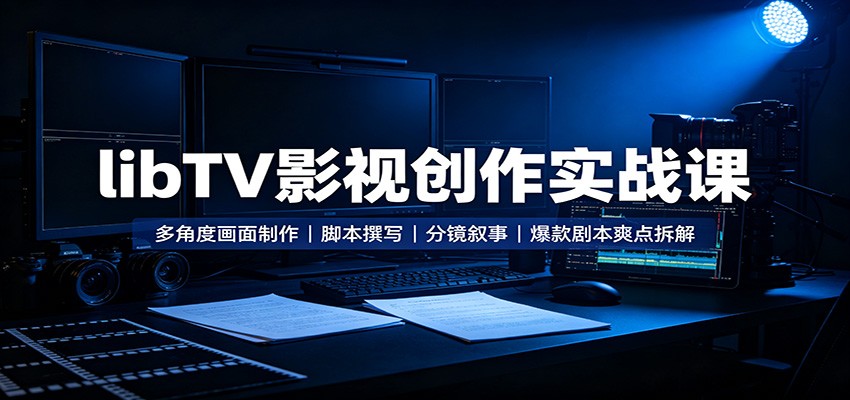 libTV影视创作实战课:多角度画面制作,脚本撰写,分镜叙事,爆款剧本爽点拆解-800资源网