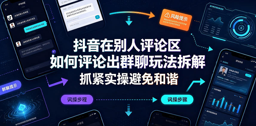 抖音在别人评论区如何评论出群聊玩法拆解,抓紧实操避免和谐-800资源网