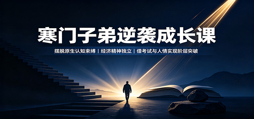 寒门子弟逆袭成长课:摆脱原生认知束缚,经济精神独立,借考试与人情实现阶层突破-800资源网