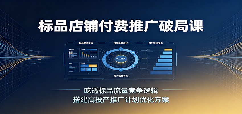 标品店铺付费推广破局课:吃透标品流量竞争逻辑,搭建高投产推广计划优化方案-800资源网