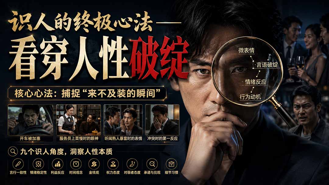 （20200期）付费文章：识人的终极心法——看穿人性破绽