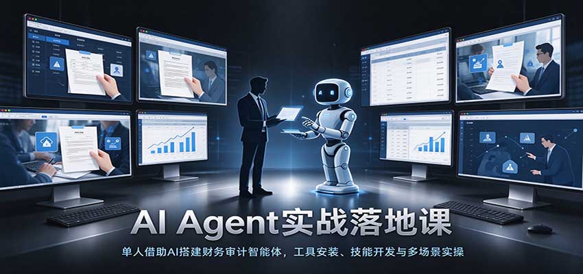 AI Agent实战落地课：单人借助AI搭建财务审计智能体，工具安装、技能开发与多场景实操